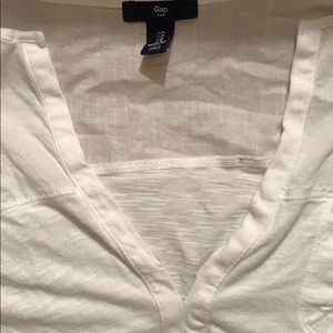 GAP Tops - White gap long sleeve v neck shirt GAP Tops - White gap long sleeve v neck shirt